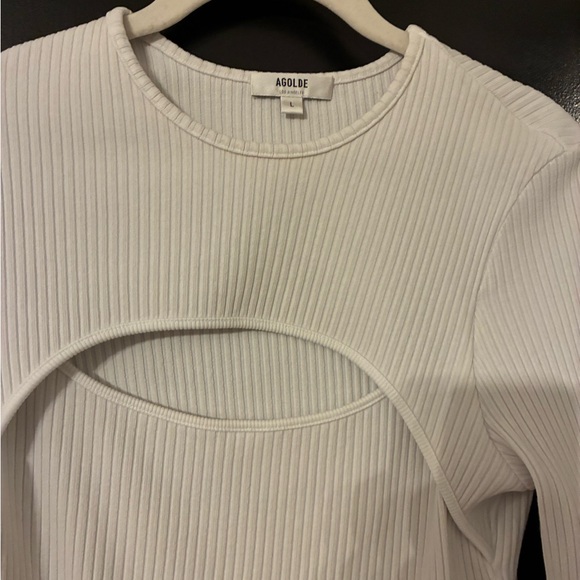 Agolde Ribbed White Top - Picture 5 of 7